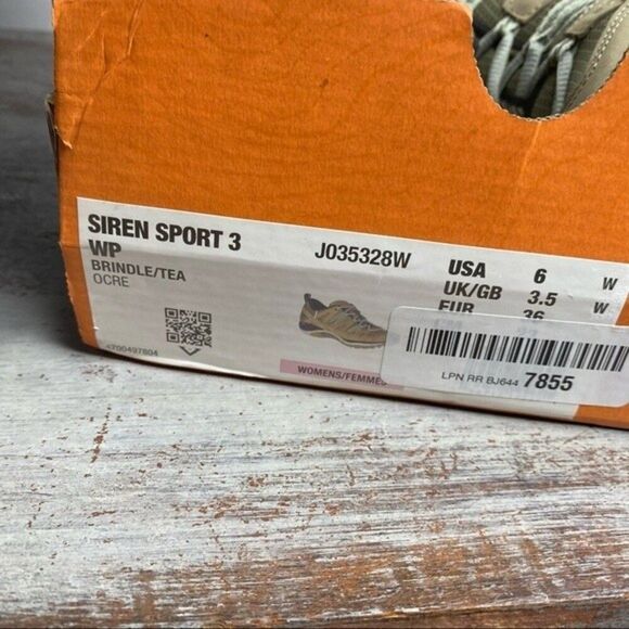 New Merrell Women's Siren Sport 3 vibram Hiking Shoe 6 brindle tea New with box - Picture 7 of 10